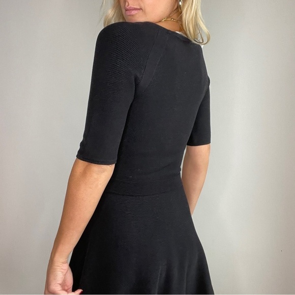 Trina Turk Black Ripped Fit and Flare Dress - Picture 4 of 15